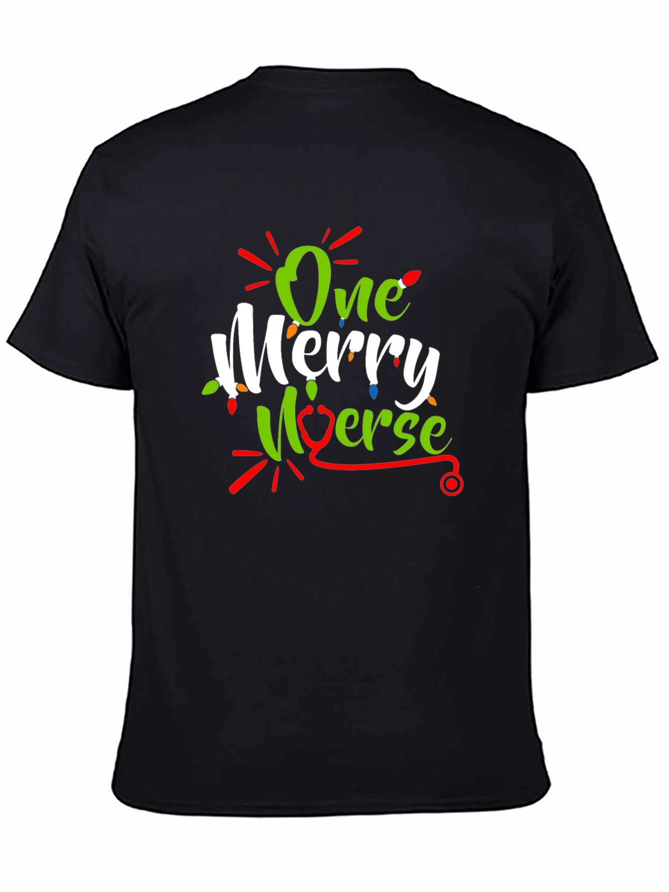 One Merry Nurse Christmas Graphic T-Shirt