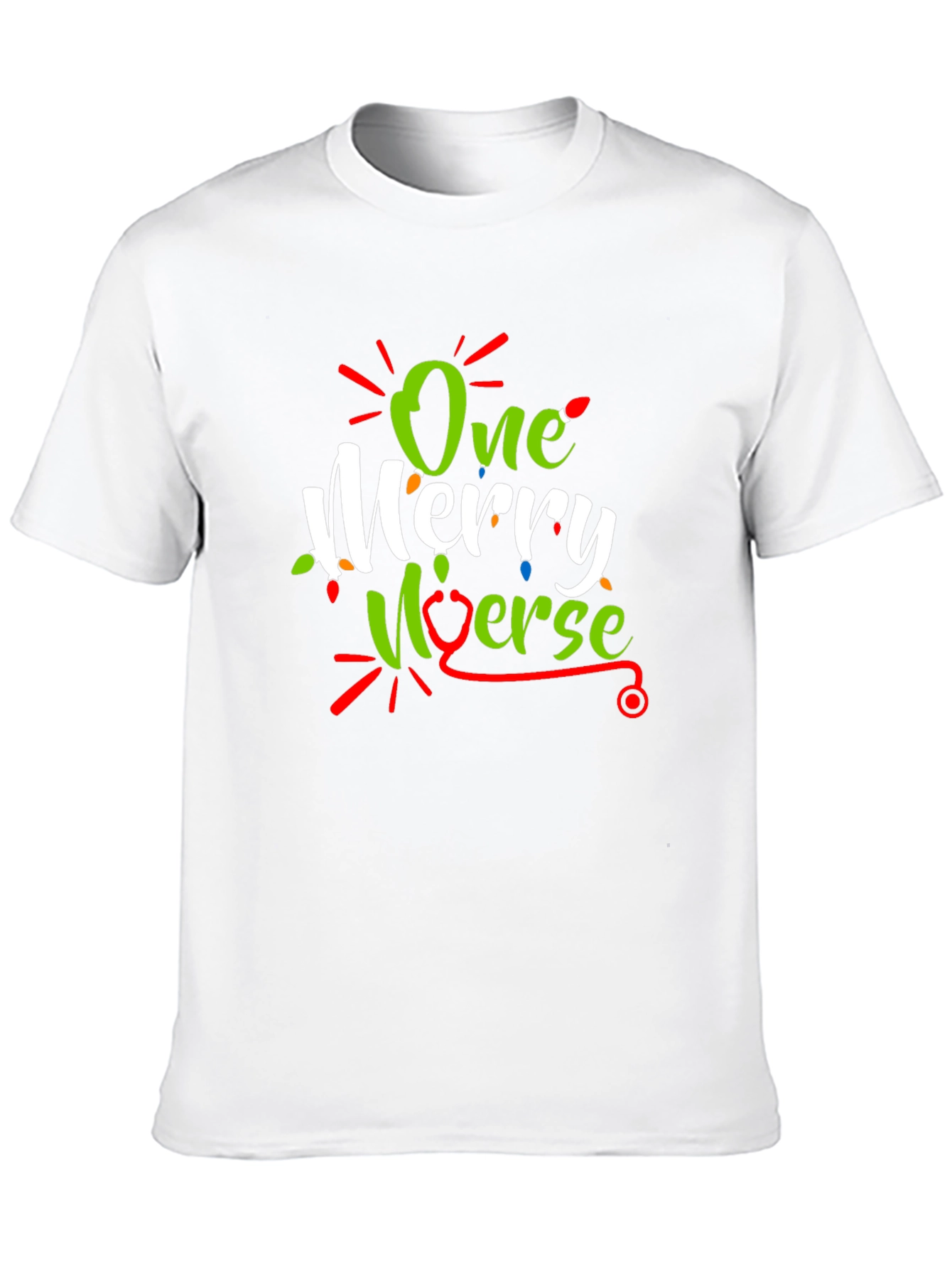 One Merry Nurse Christmas Graphic T-Shirt