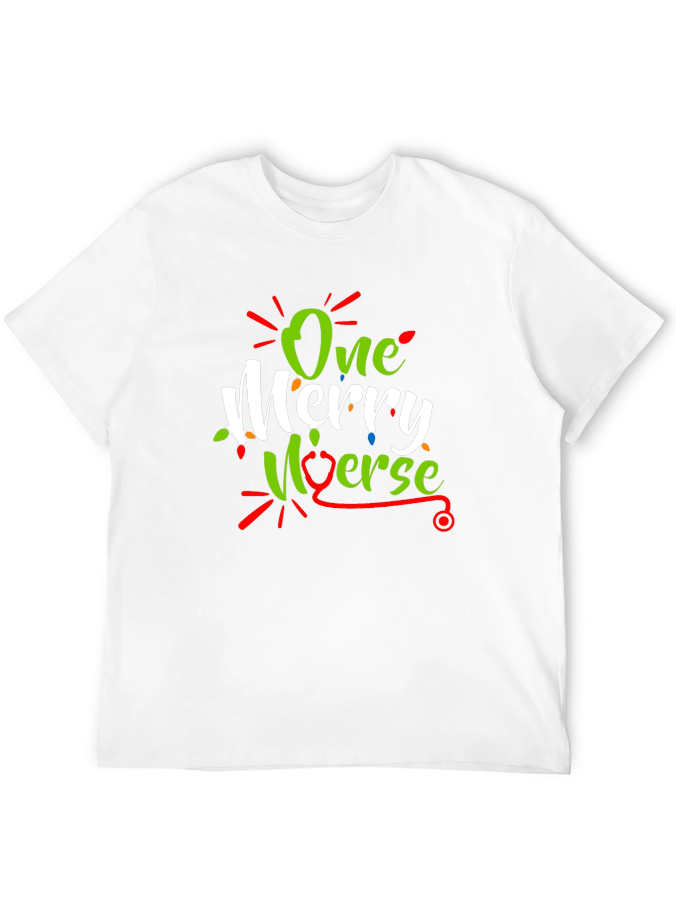 One Merry Nurse Christmas Graphic T-Shirt