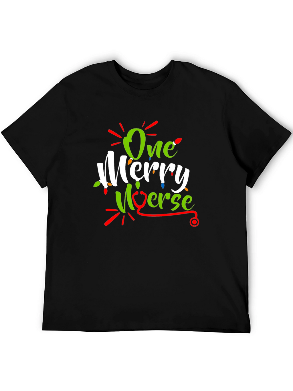 One Merry Nurse Christmas Graphic T-Shirt