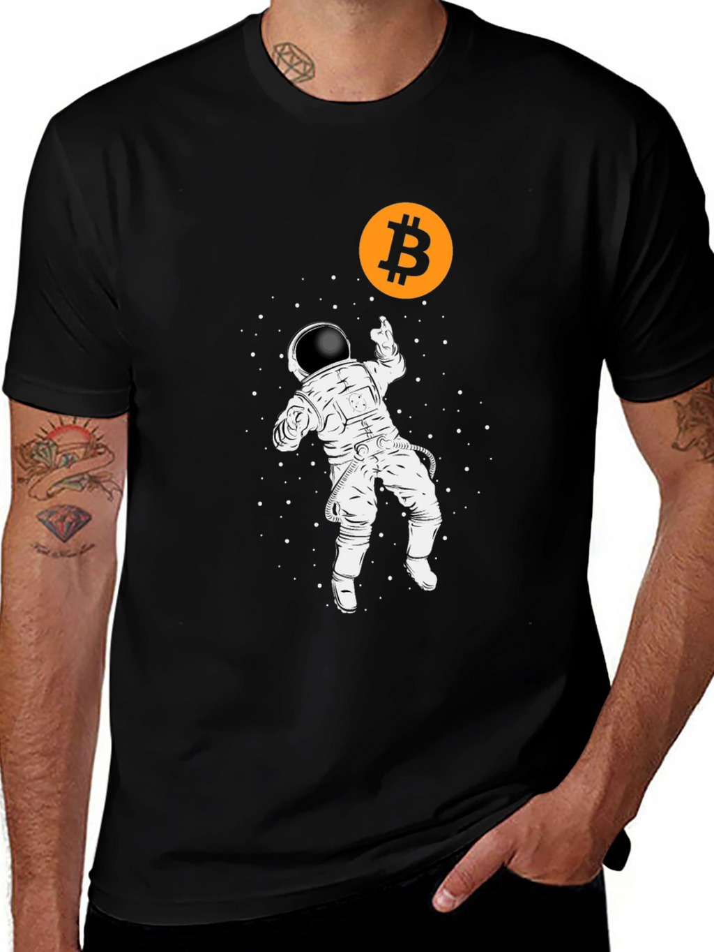 Bitcoin Astronaut Black T-Shirt