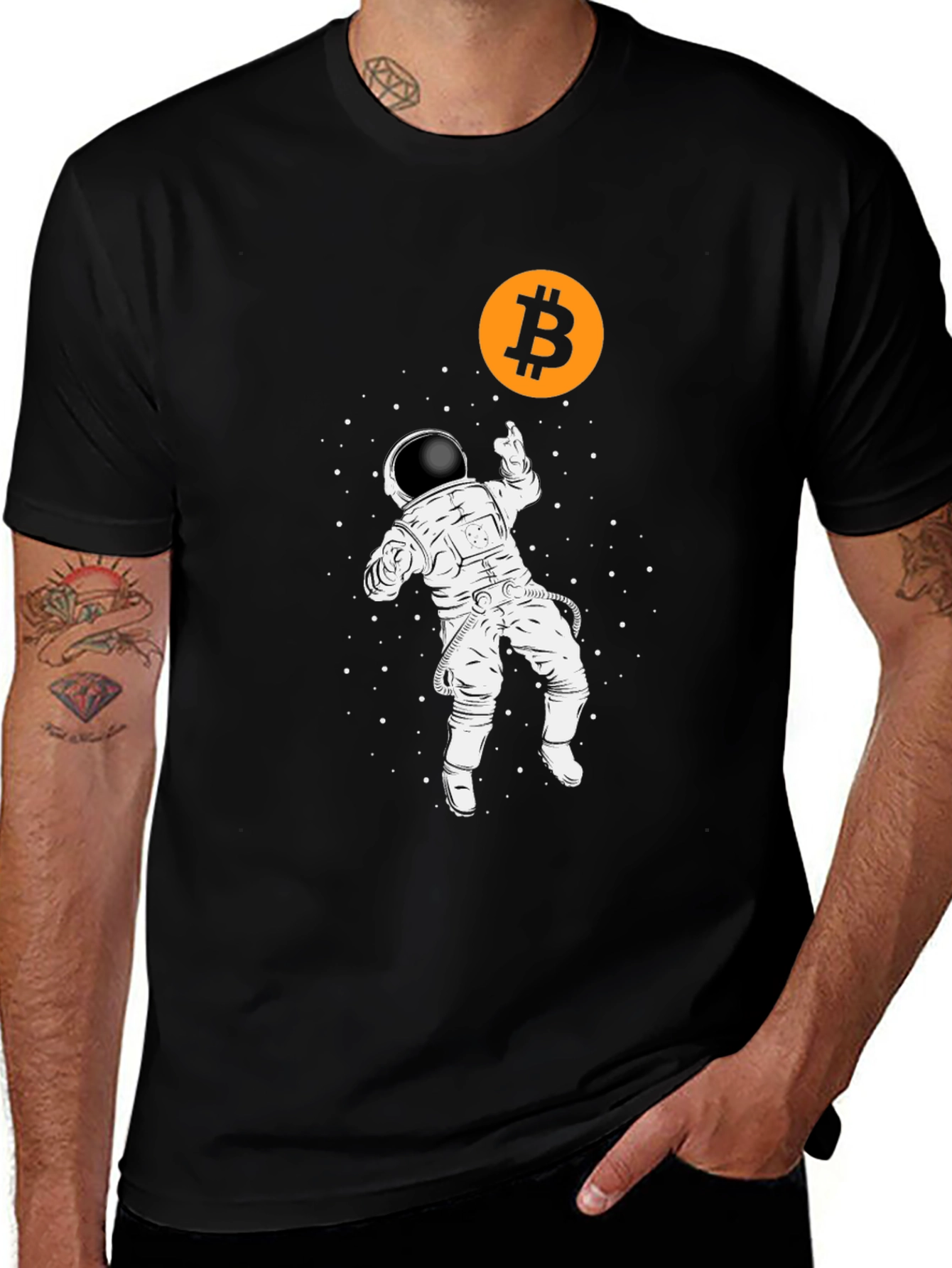 Bitcoin Astronaut Black T-Shirt