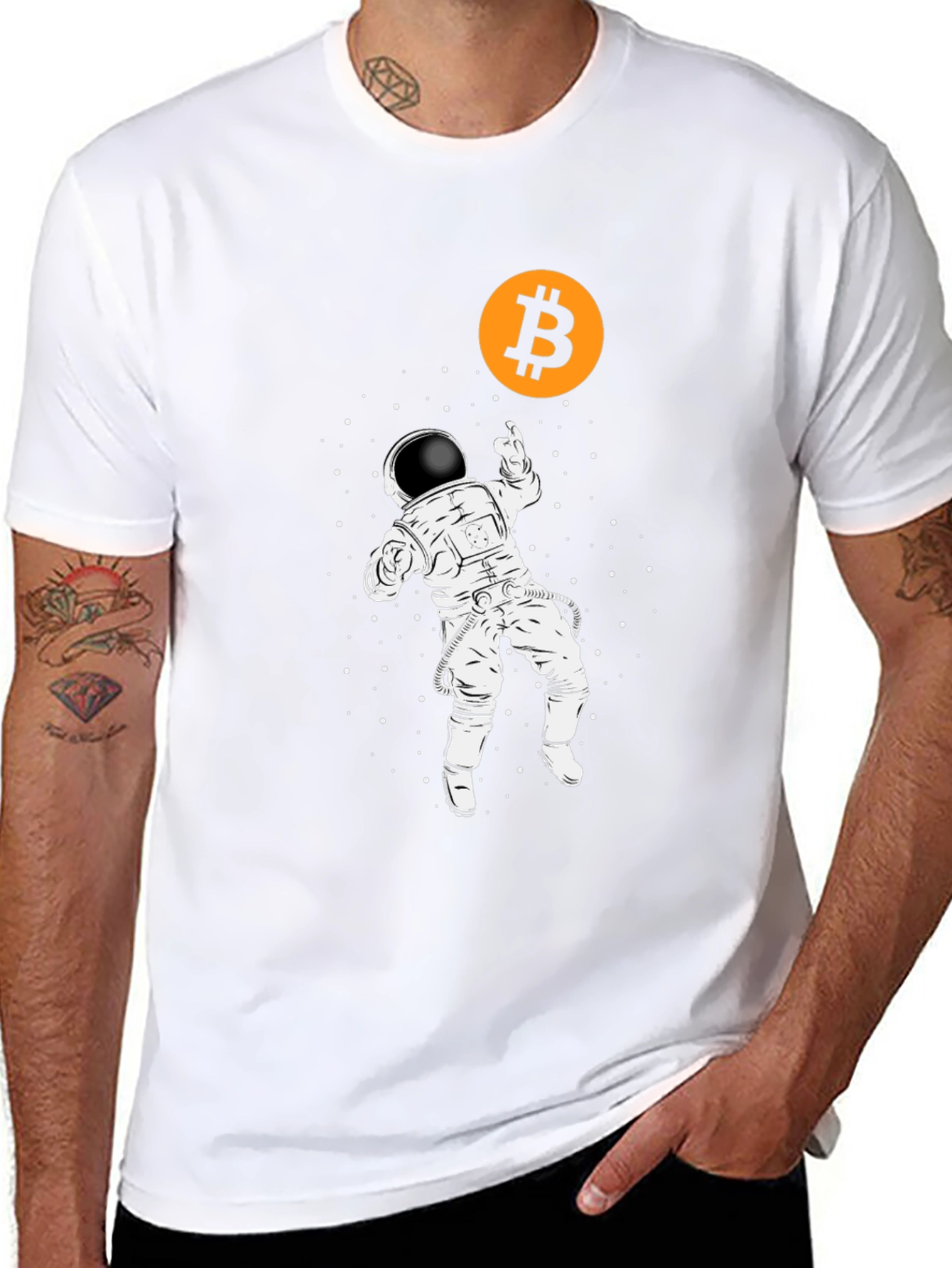 Bitcoin Astronaut Black T-Shirt