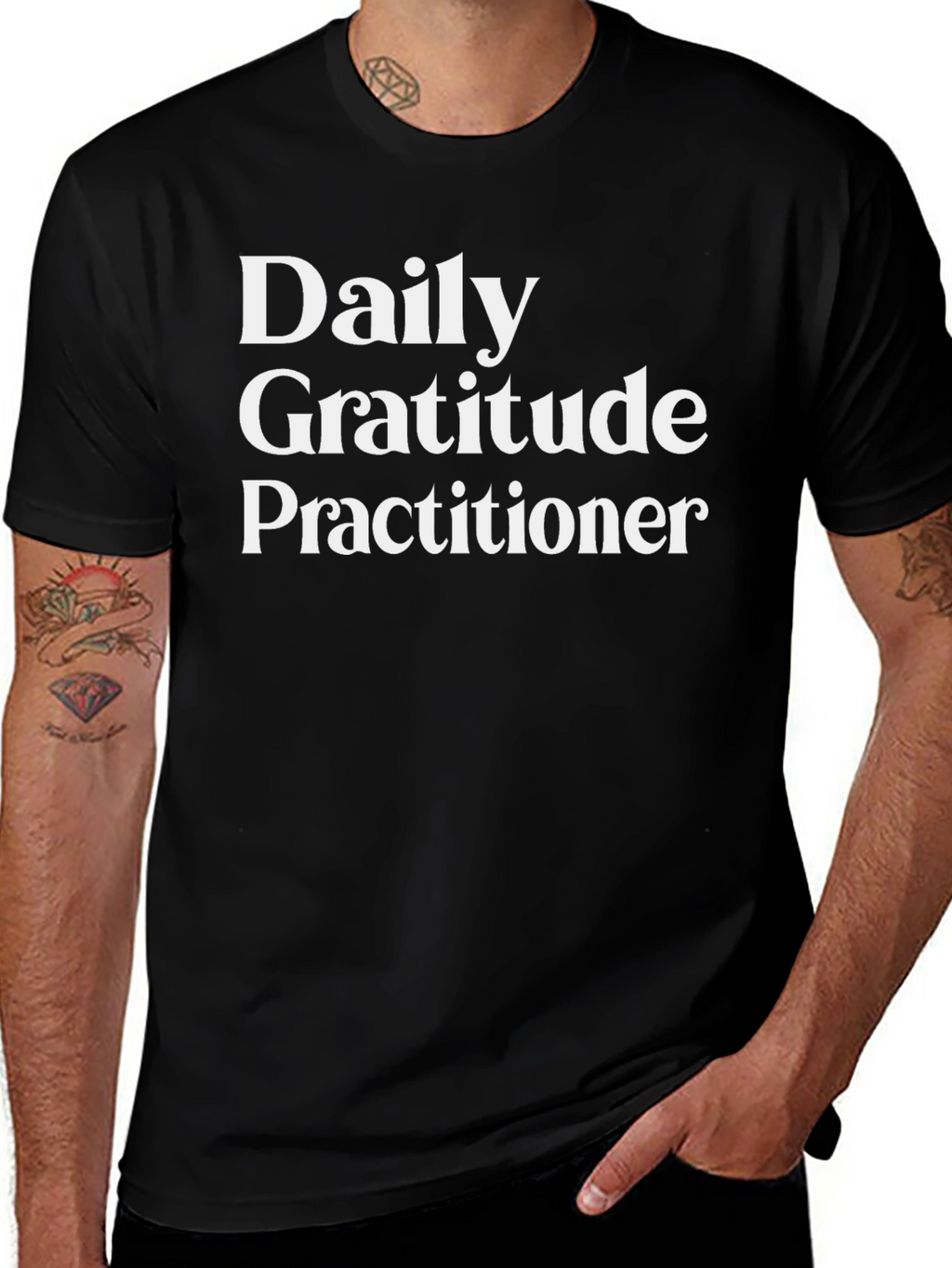 Daily Gratitude Practitioner Black T-Shirt