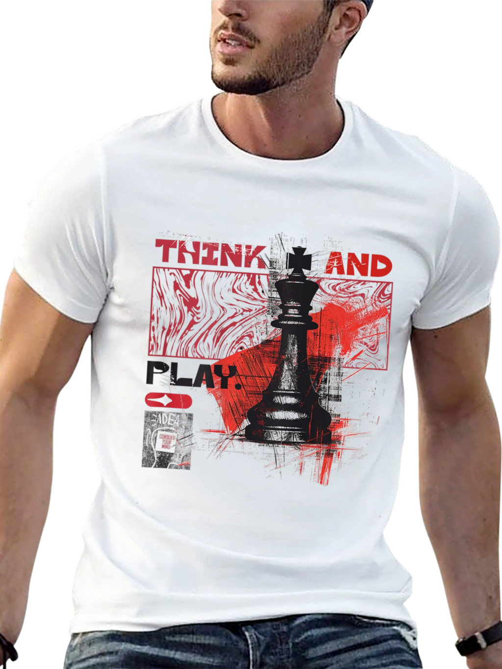 Think and Play Chess King T-Shirt