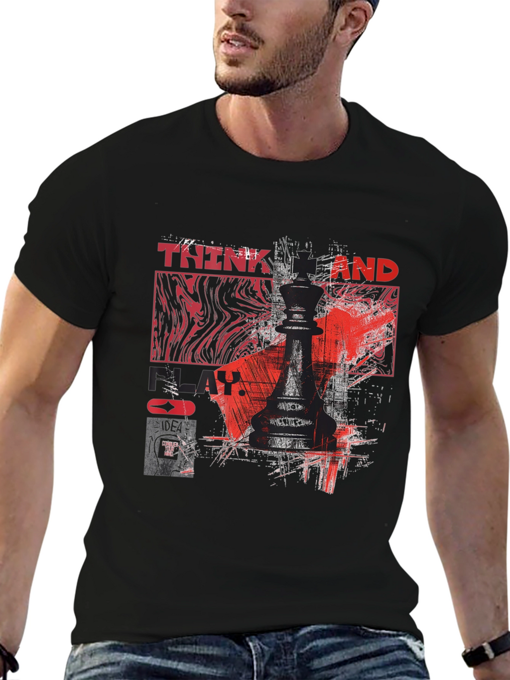 Think and Play Chess King T-Shirt