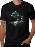 Pixel Art Bonsai Tree Graphic Tee