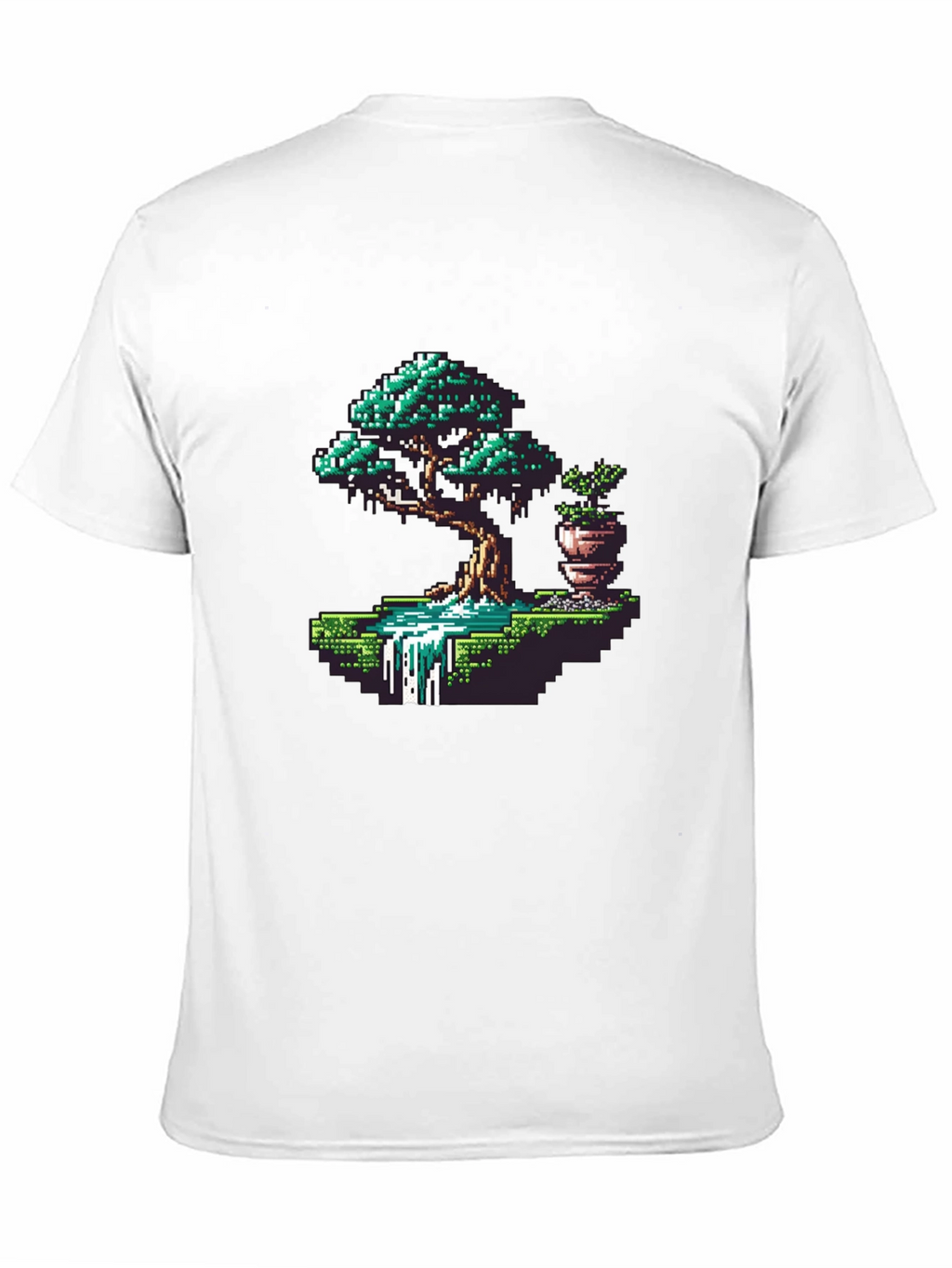 Pixel Art Bonsai Tree Graphic Tee