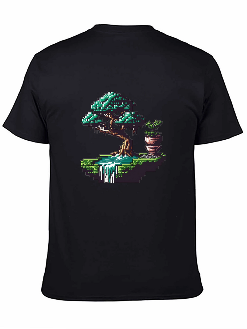 Pixel Art Bonsai Tree Graphic Tee