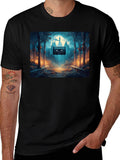 Melting Cassette Tape Graphic Black T-Shirt