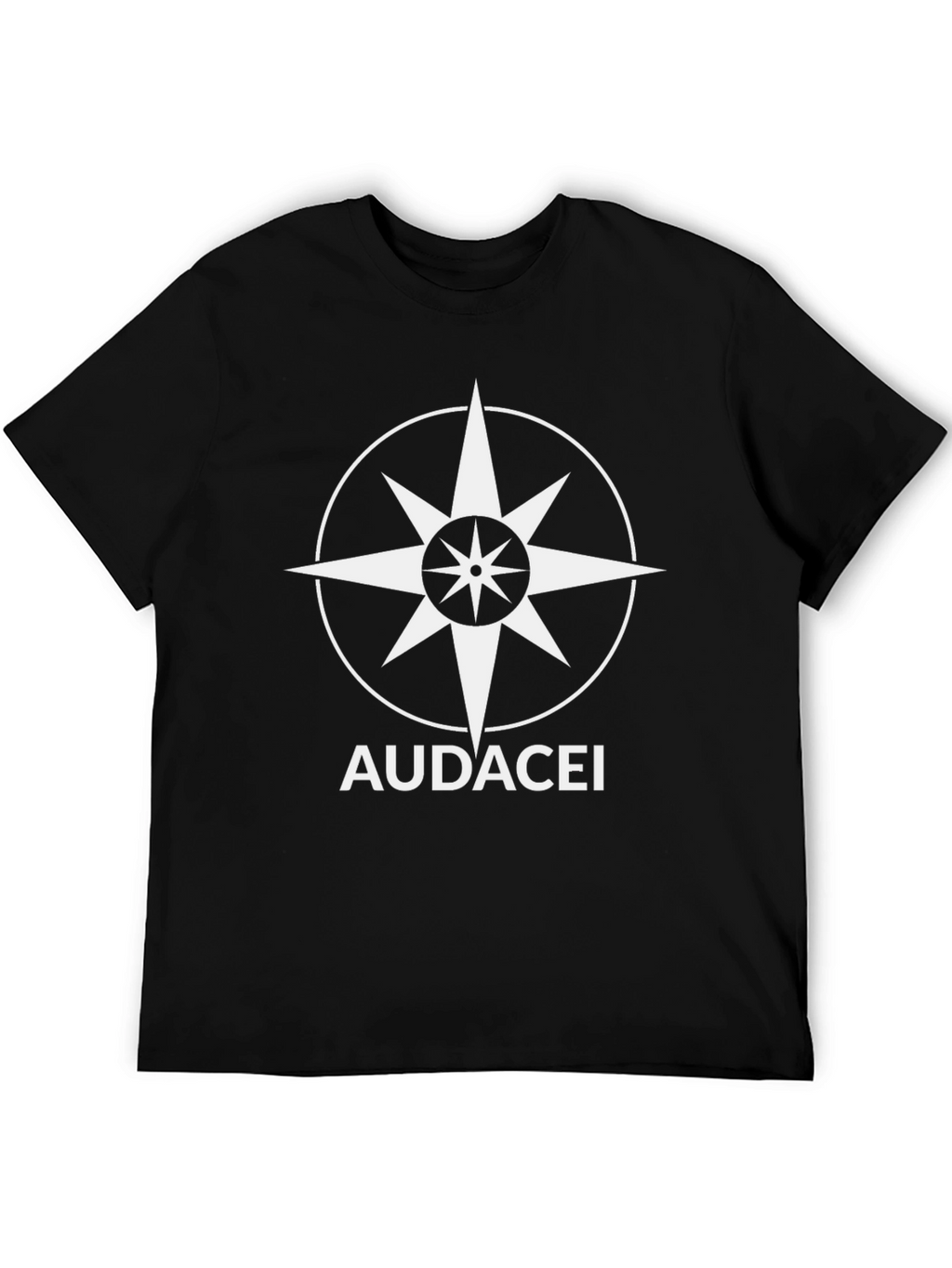 Audacei Compass Graphic T-Shirt - Stylish Black Tee
