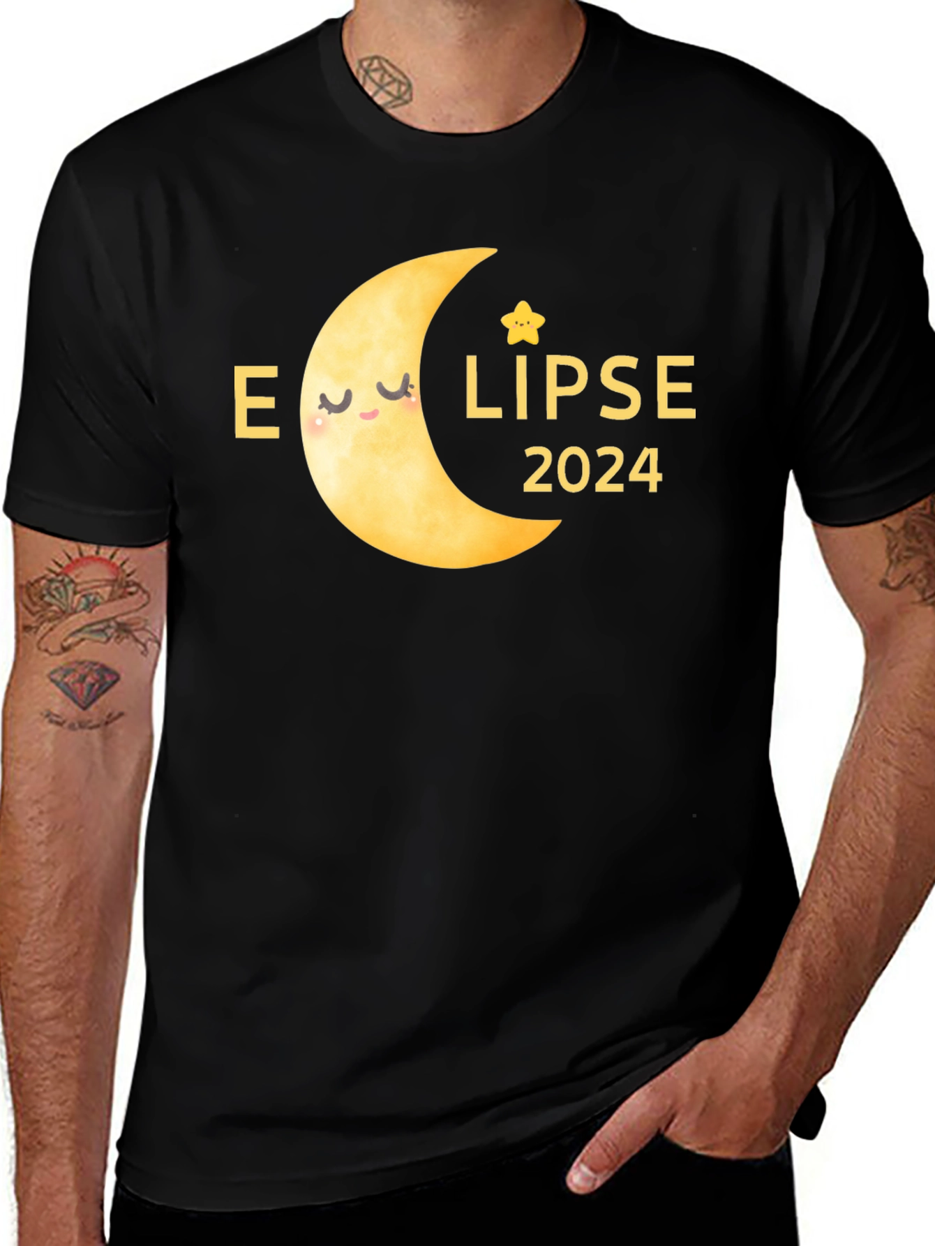 Eclipse 2024 T-Shirt - Celestial Moon Design