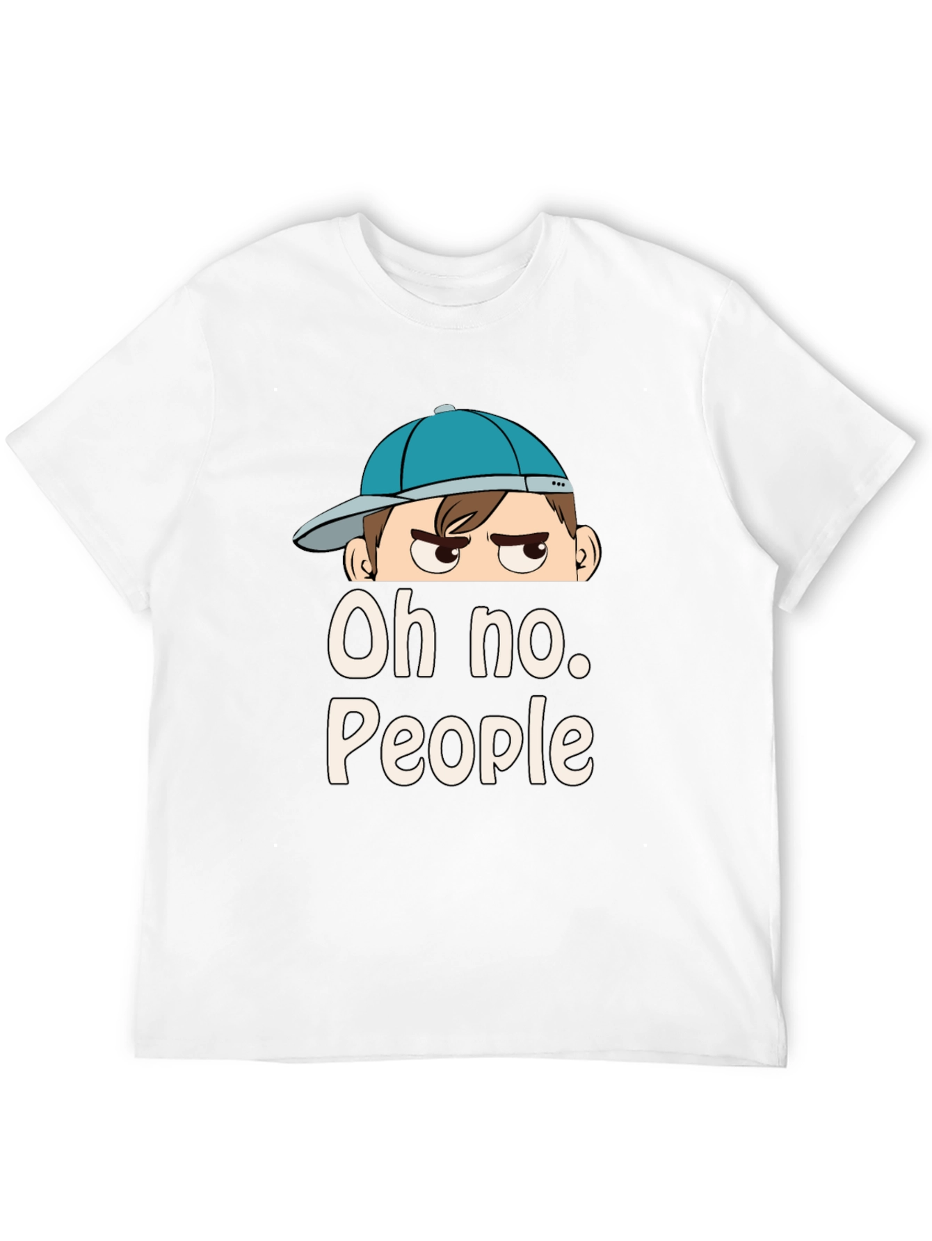 Oh No People Graphic T-Shirt - Funny Introvert Tee