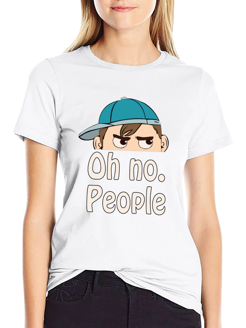 Oh No People Graphic T-Shirt - Funny Introvert Tee