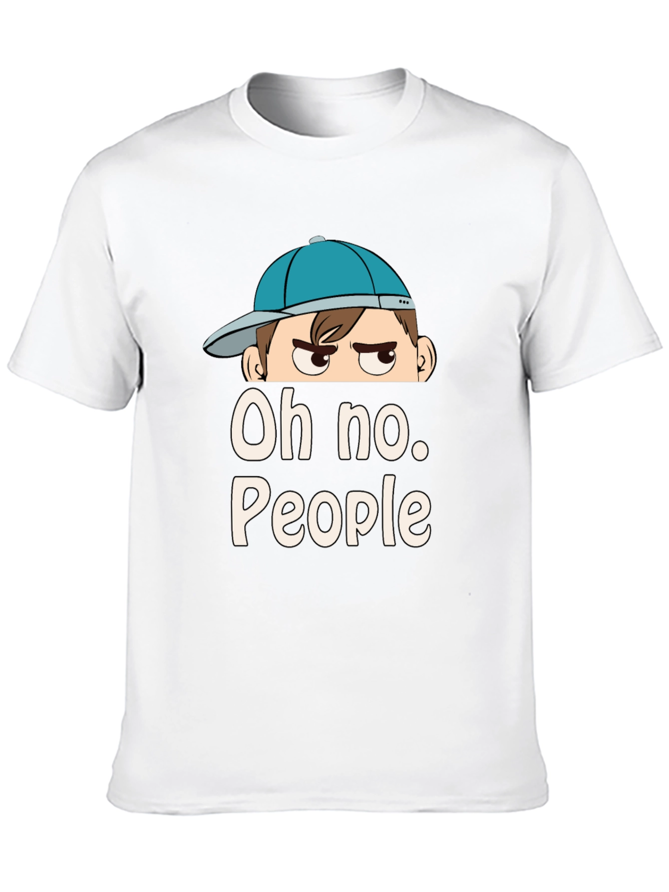 Oh No People Graphic T-Shirt - Funny Introvert Tee