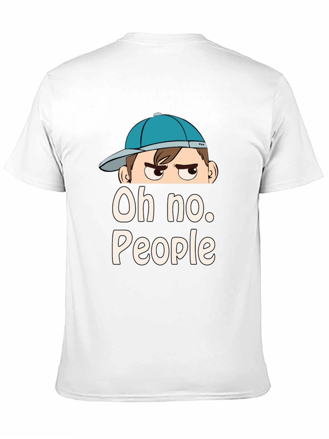 Oh No People Graphic T-Shirt - Funny Introvert Tee