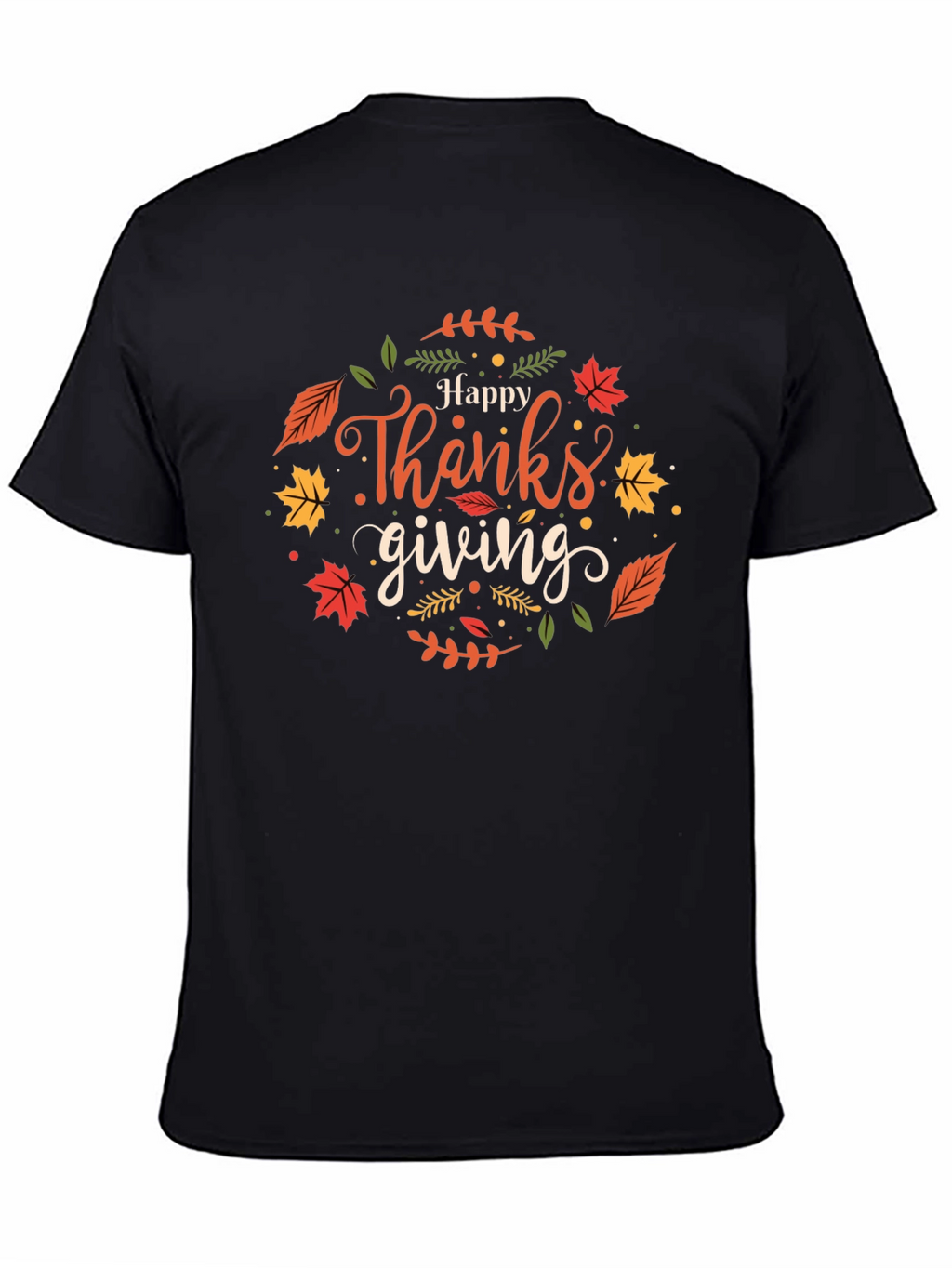 Happy Thanksgiving Black T-Shirt