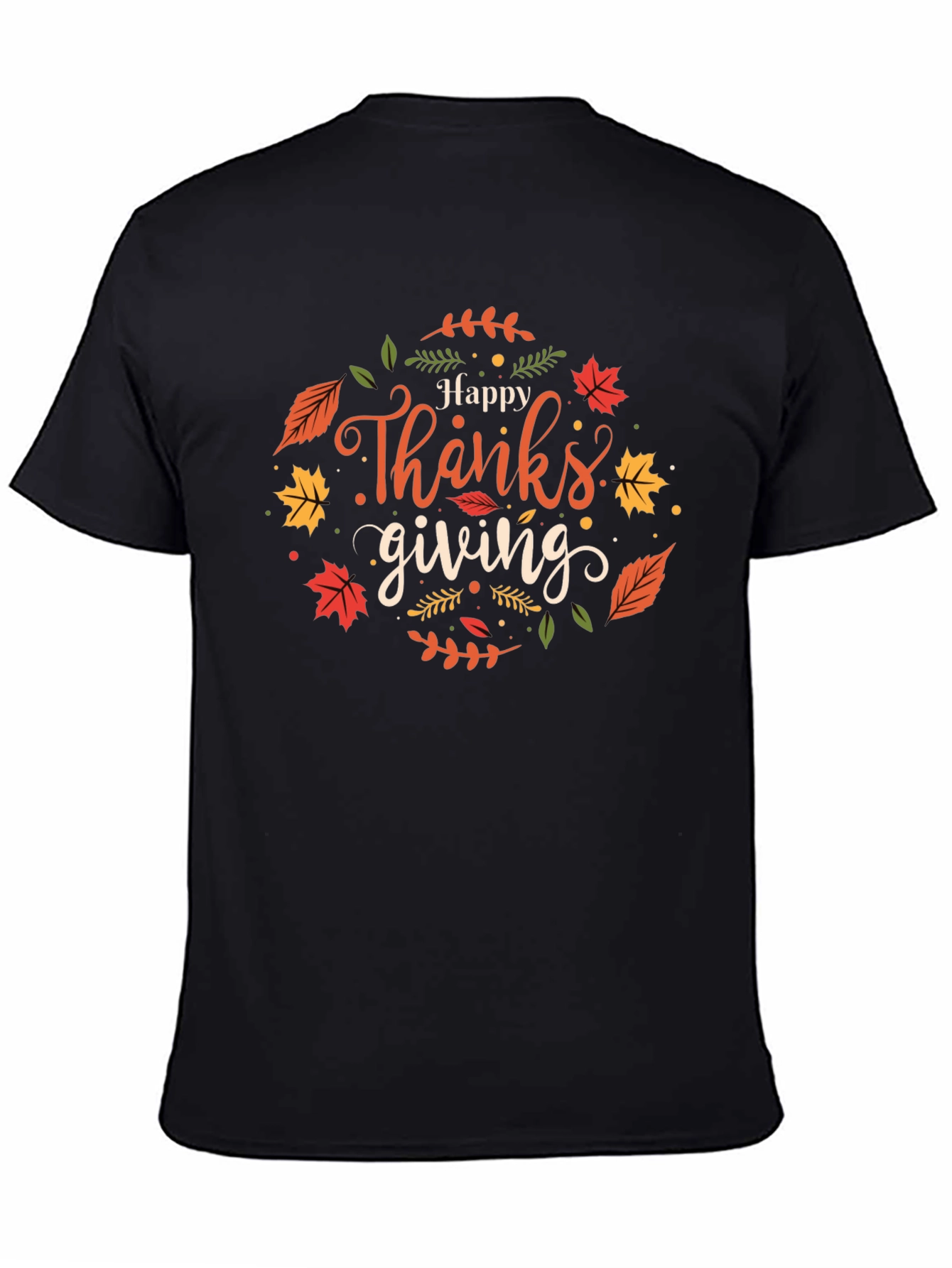 Happy Thanksgiving Black T-Shirt