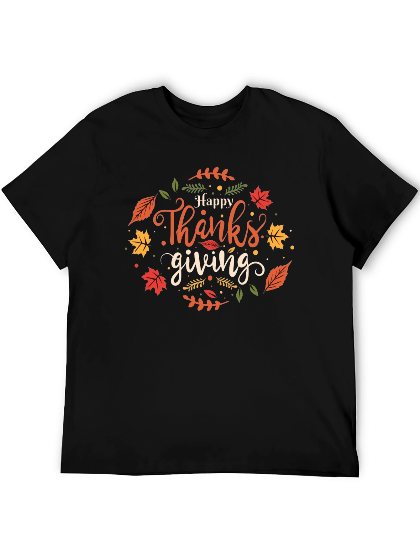 Happy Thanksgiving Black T-Shirt