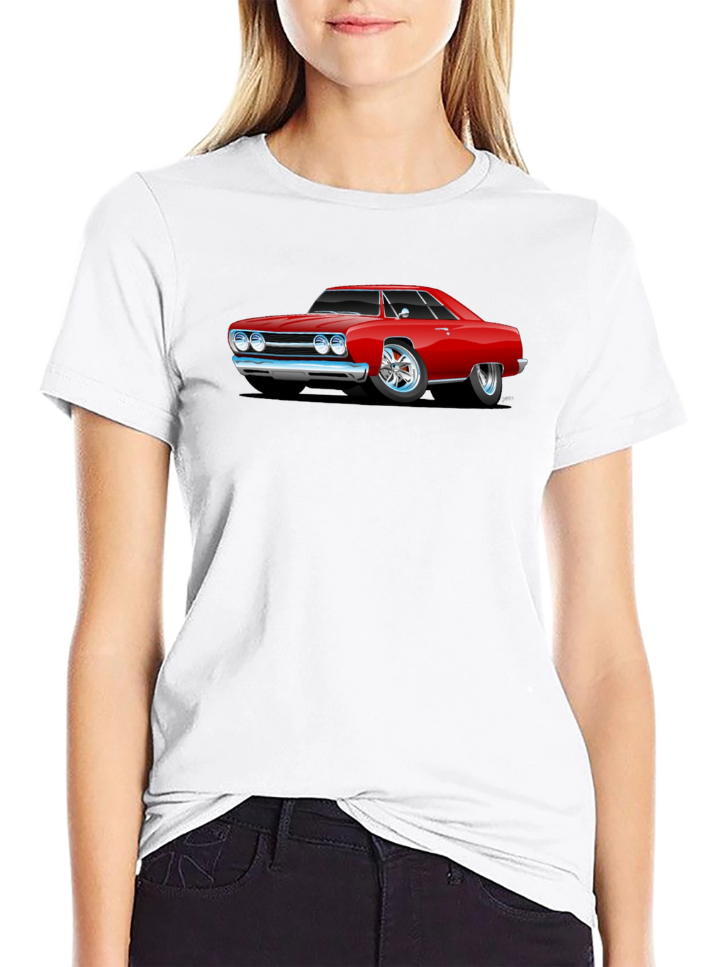 Classic Red Car Graphic T-Shirt