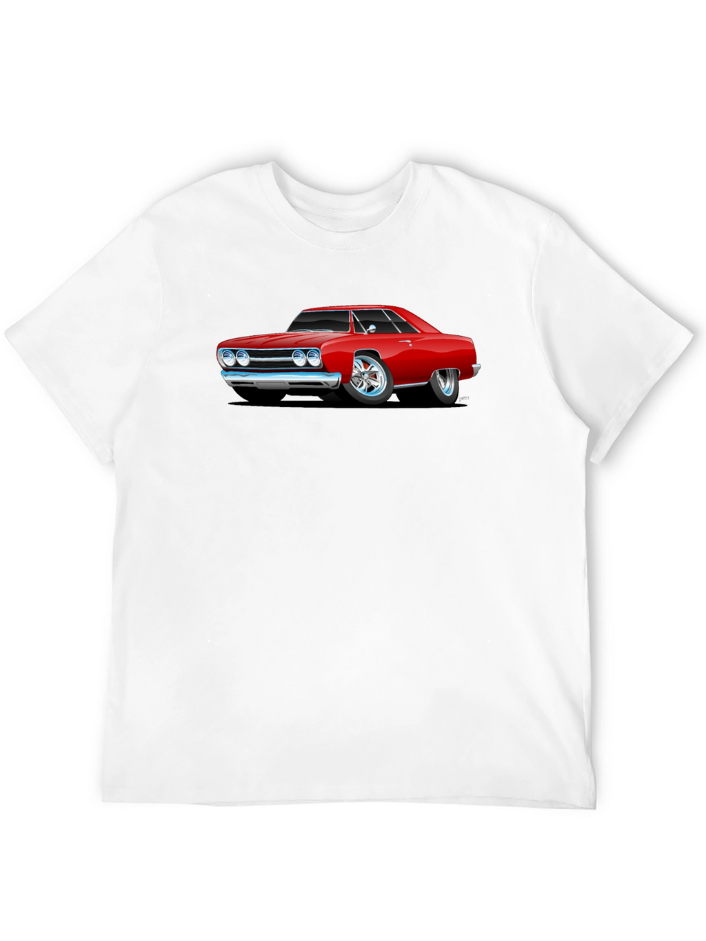Classic Red Car Graphic T-Shirt