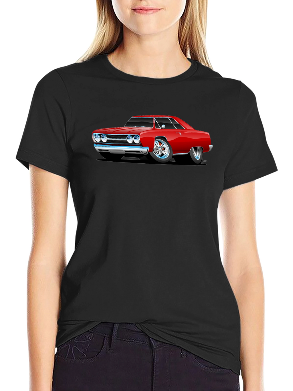 Classic Red Car Graphic T-Shirt