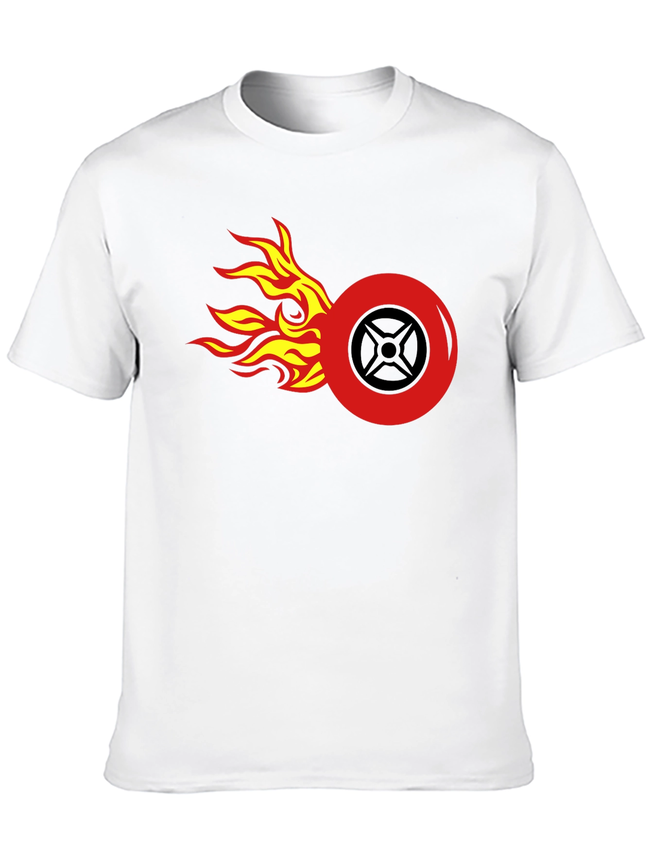 Flame Wheel Graphic Tee - Mens Black T-Shirt