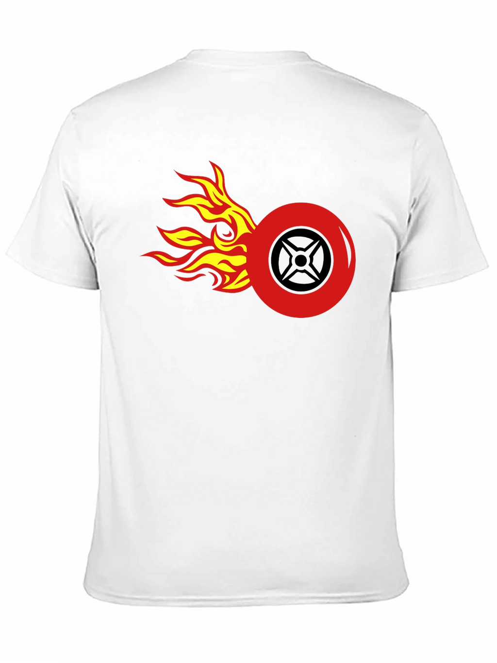 Flame Wheel Graphic Tee - Mens Black T-Shirt