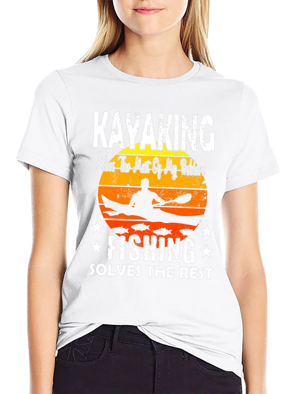 Kayaking and Fishing Graphic T-Shirt