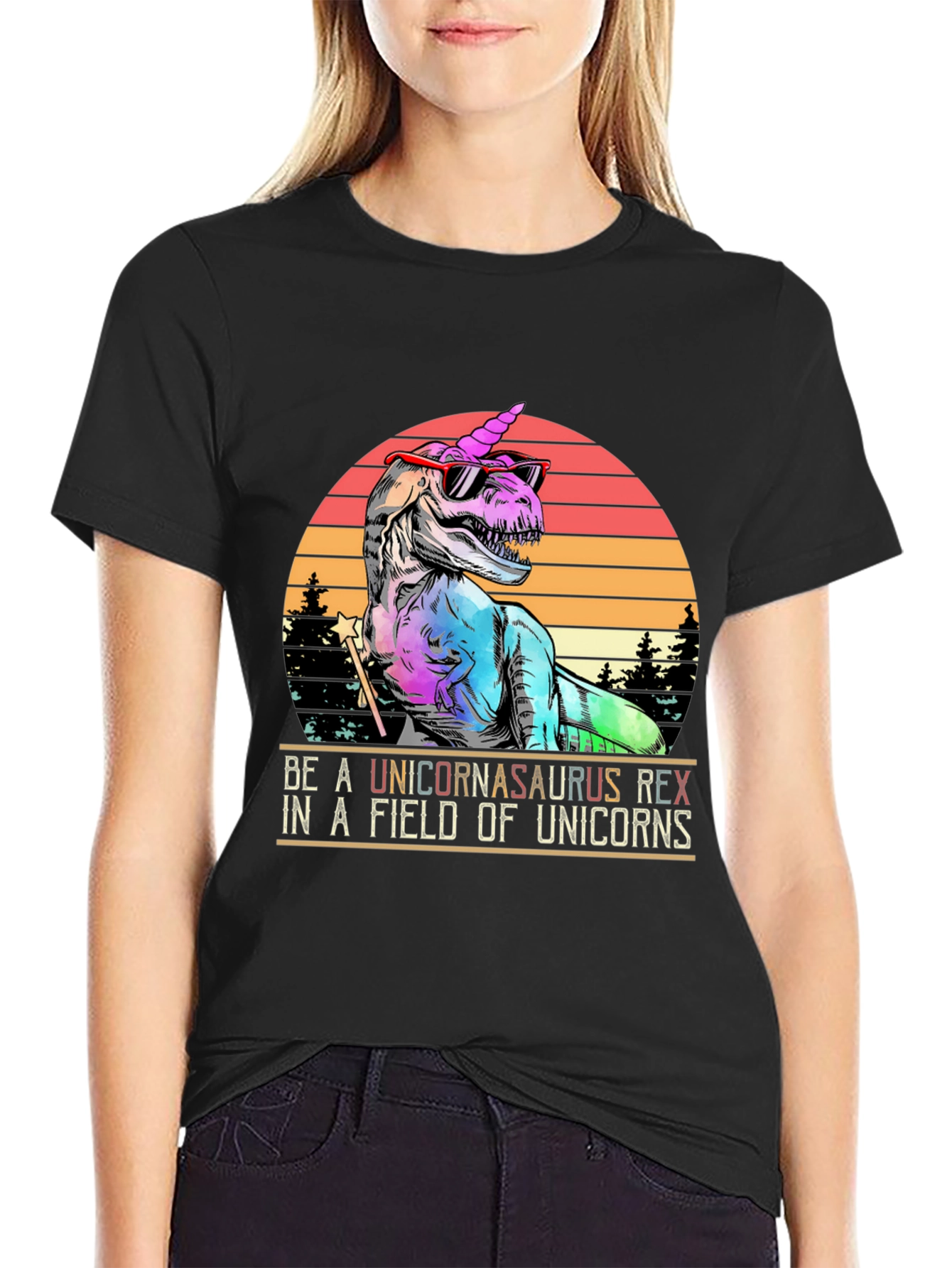 Unicorn T-Rex Graphic Tee - Unique Novelty T-Shirt