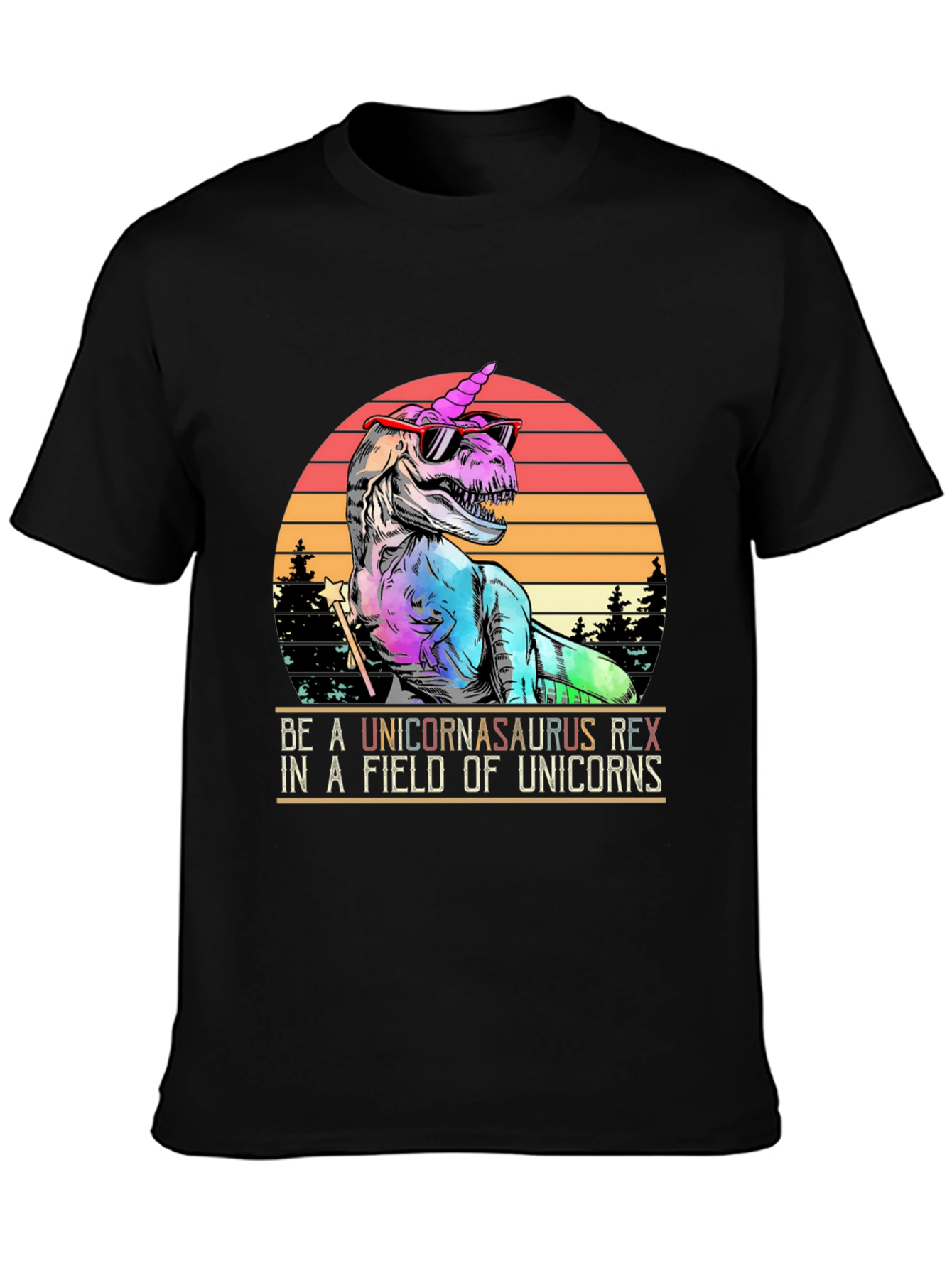 Unicorn T-Rex Graphic Tee - Unique Novelty T-Shirt