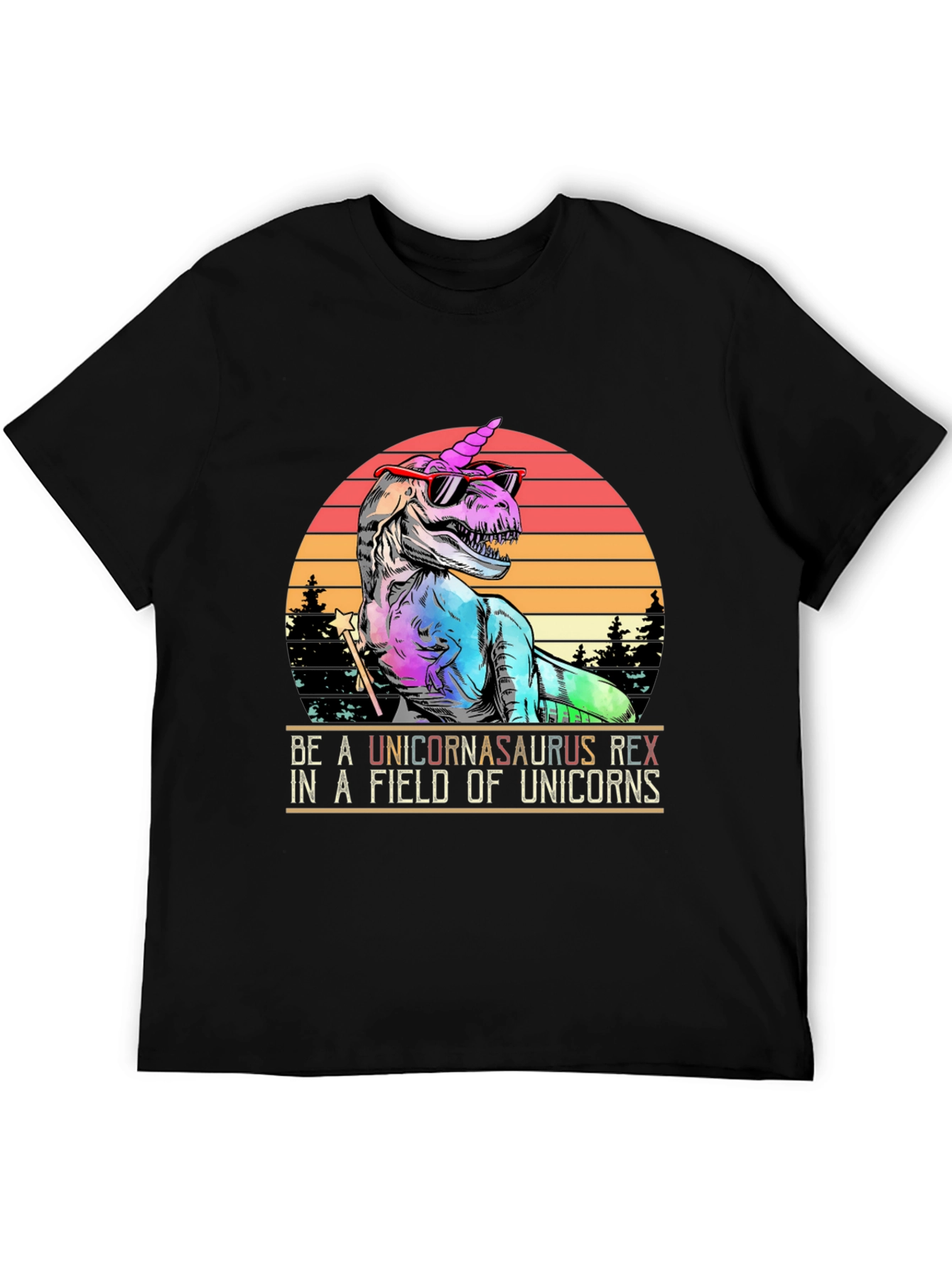 Unicorn T-Rex Graphic Tee - Unique Novelty T-Shirt