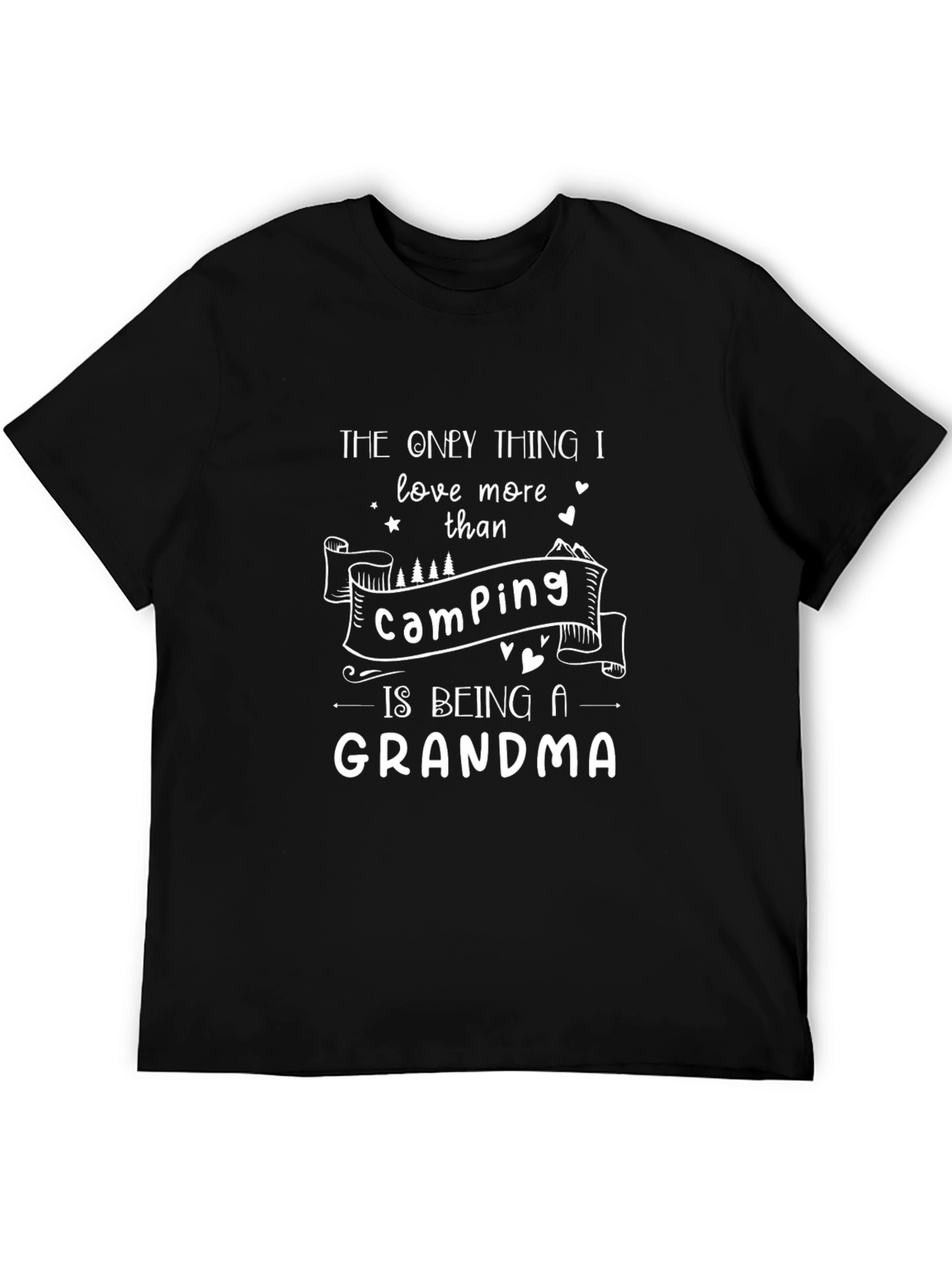 Grandma Camping Black T-Shirt