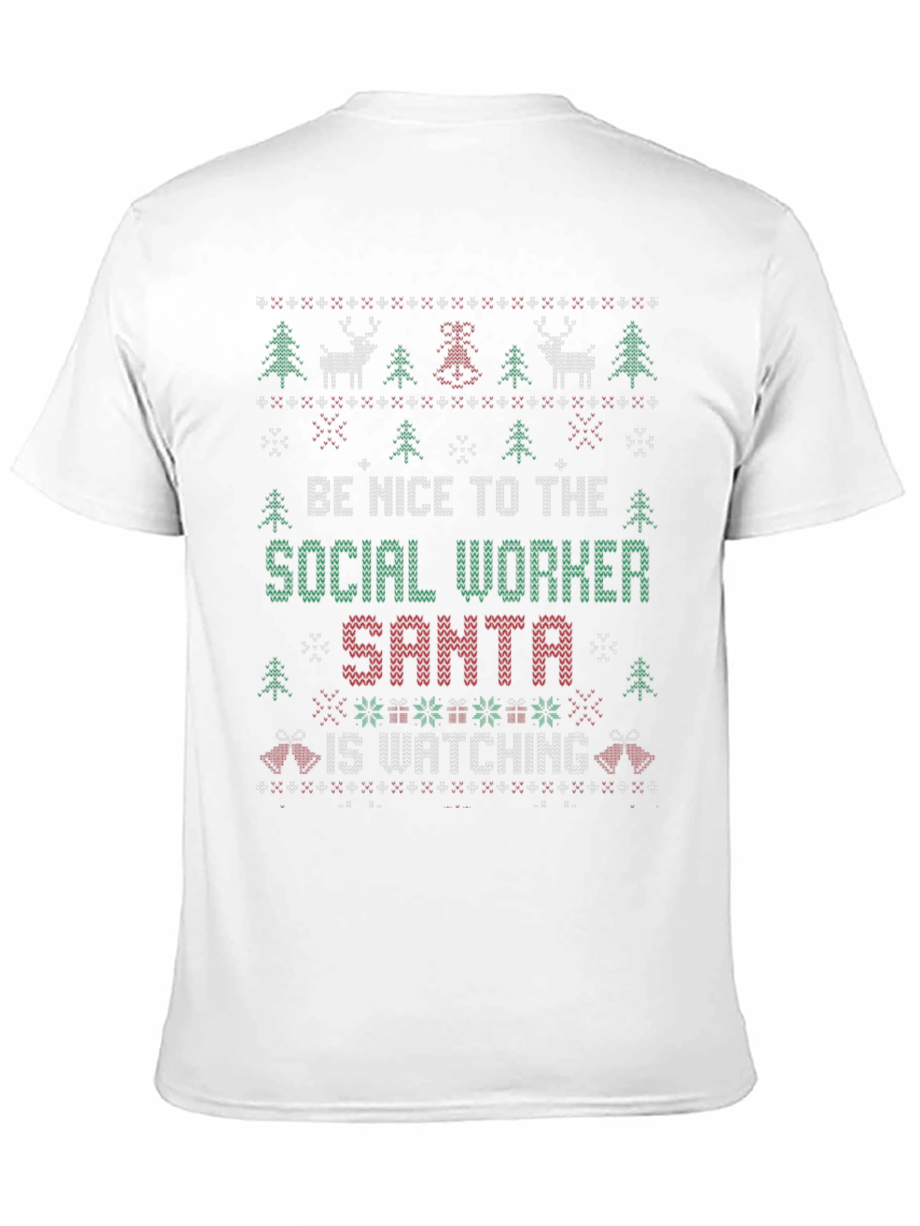 Social Worker Santa Ugly Christmas T-Shirt