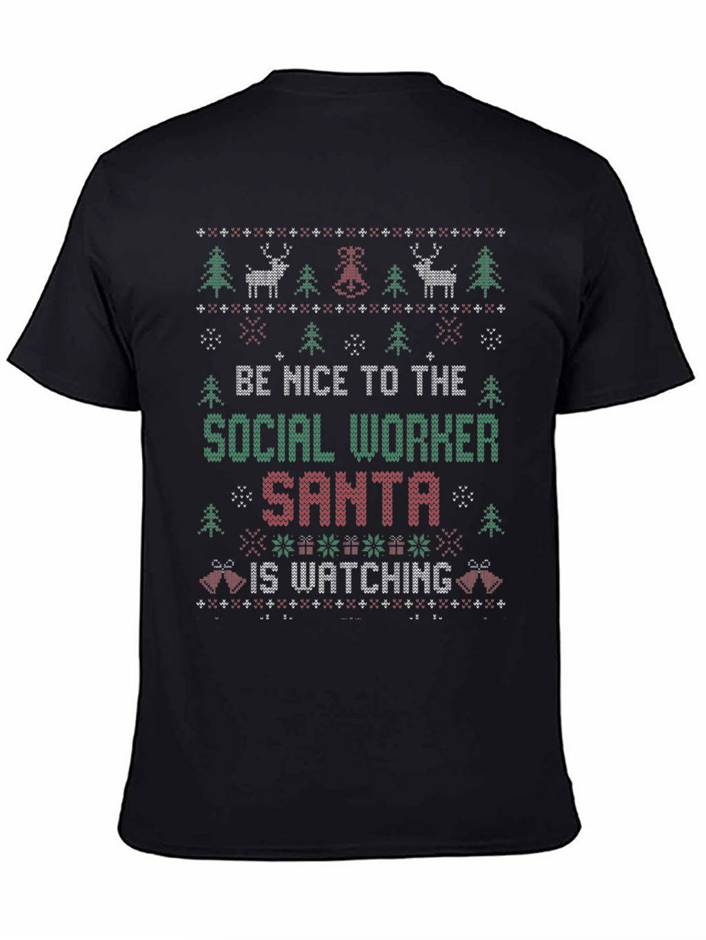 Social Worker Santa Ugly Christmas T-Shirt