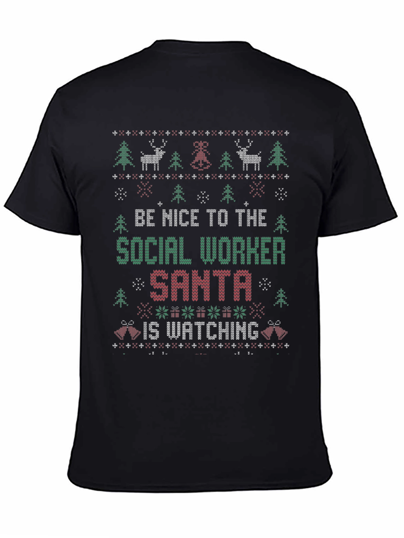 Social Worker Santa Ugly Christmas T-Shirt