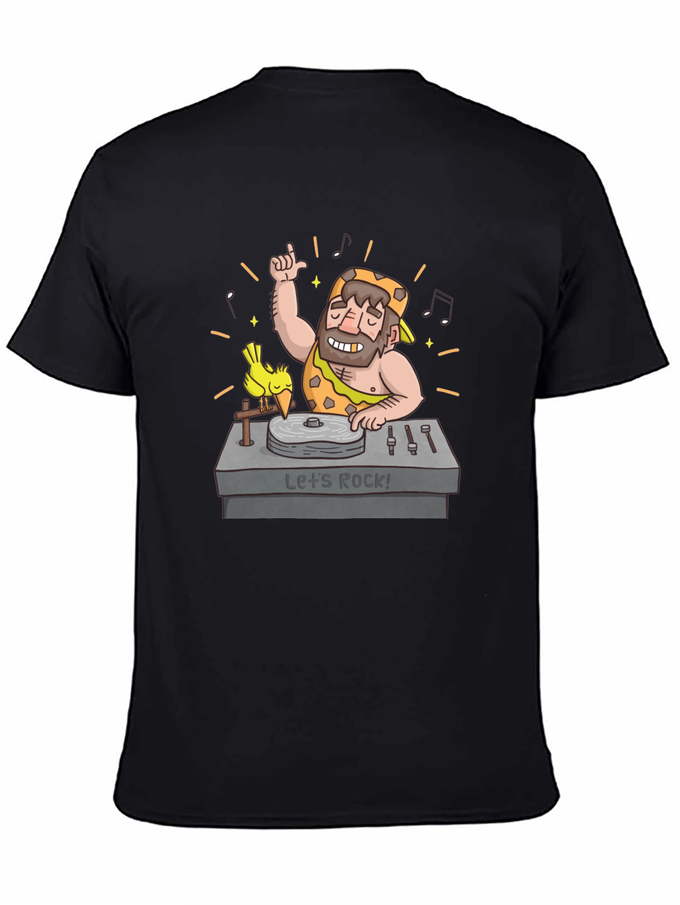 Caveman DJ T-Shirt - Lets Rock!