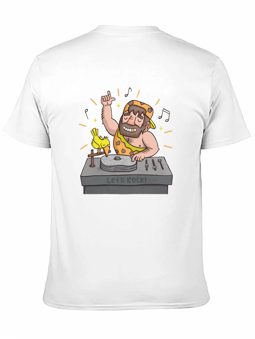 Caveman DJ T-Shirt - Lets Rock!