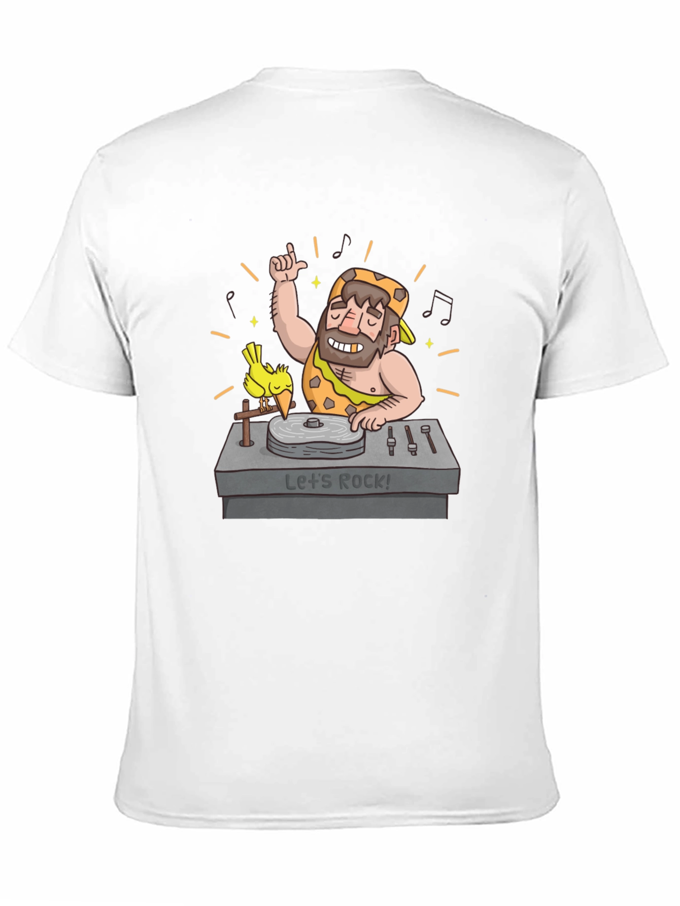Caveman DJ T-Shirt - Lets Rock!