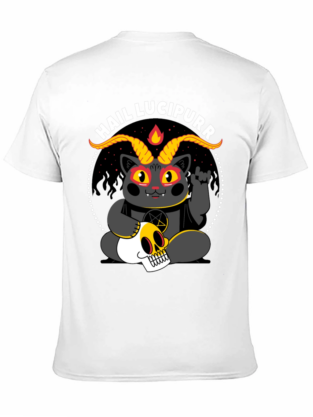 Hail Lucipurr T-Shirt - Satanic Cat Tee