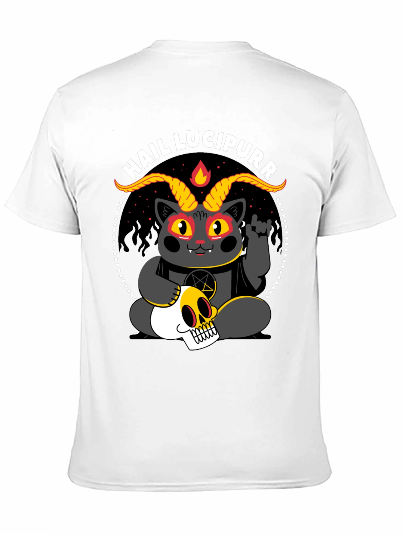 Hail Lucipurr T-Shirt - Satanic Cat Tee
