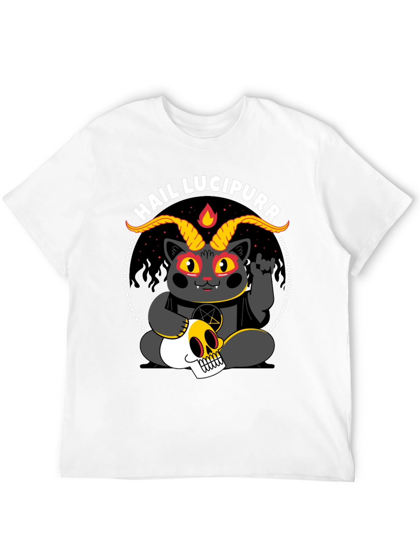Hail Lucipurr T-Shirt - Satanic Cat Tee