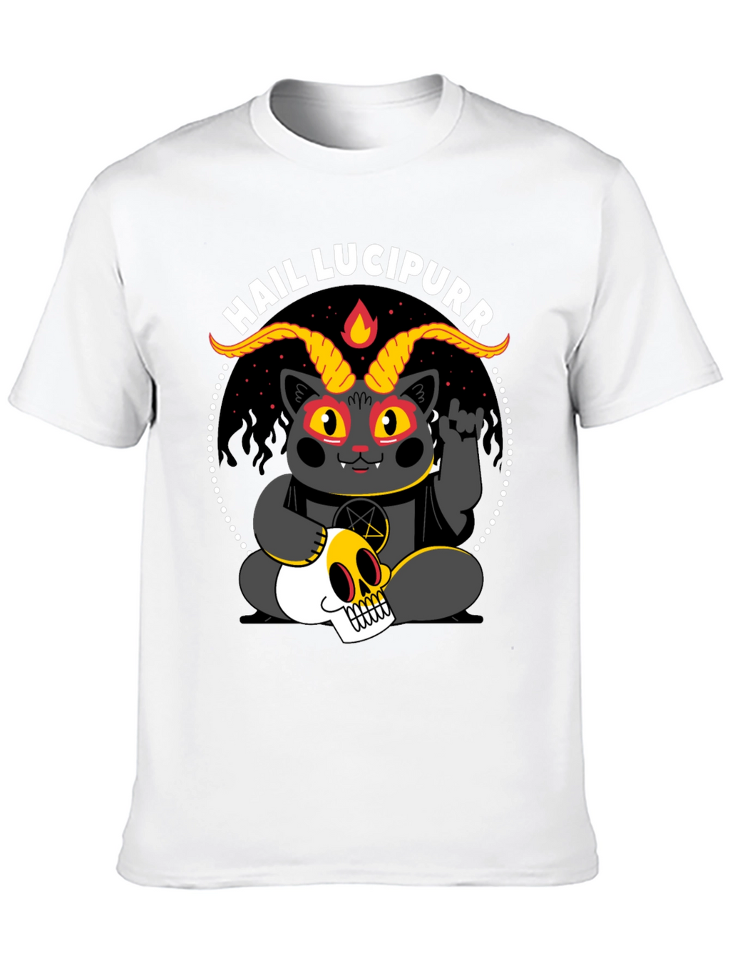 Hail Lucipurr T-Shirt - Satanic Cat Tee