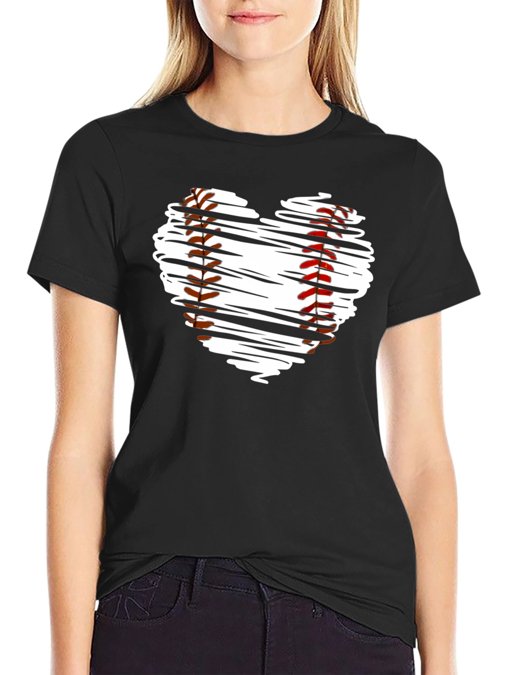 Baseball Heart Graphic Tee