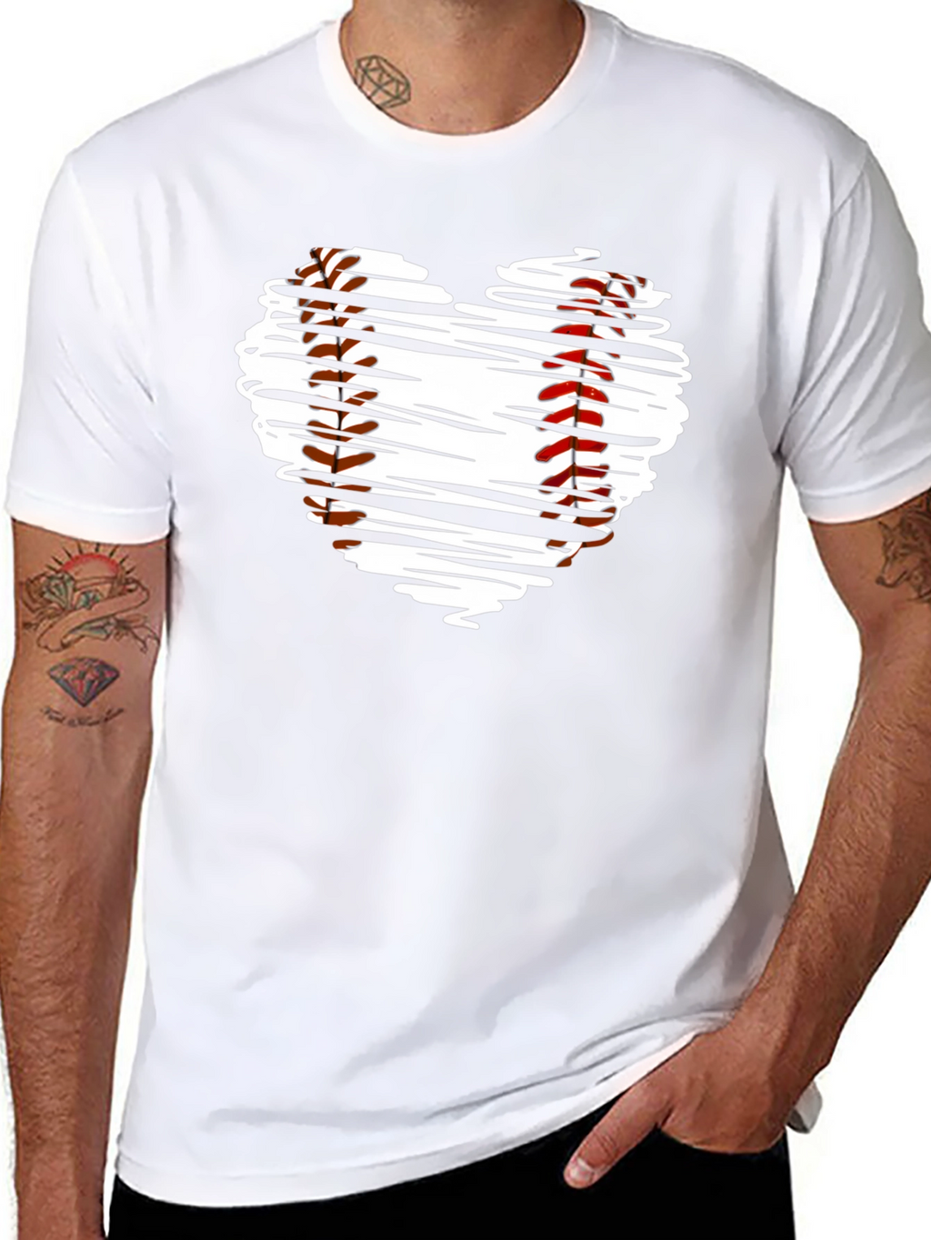 Baseball Heart Graphic Tee