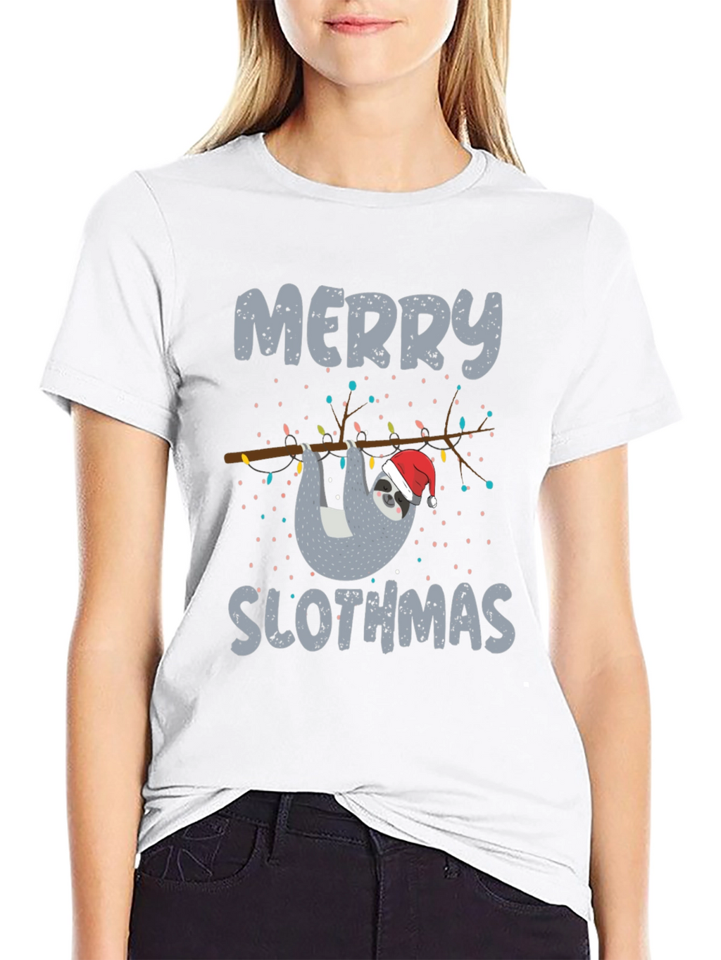 Merry Slothmas T-Shirt - Christmas Sloth Tee