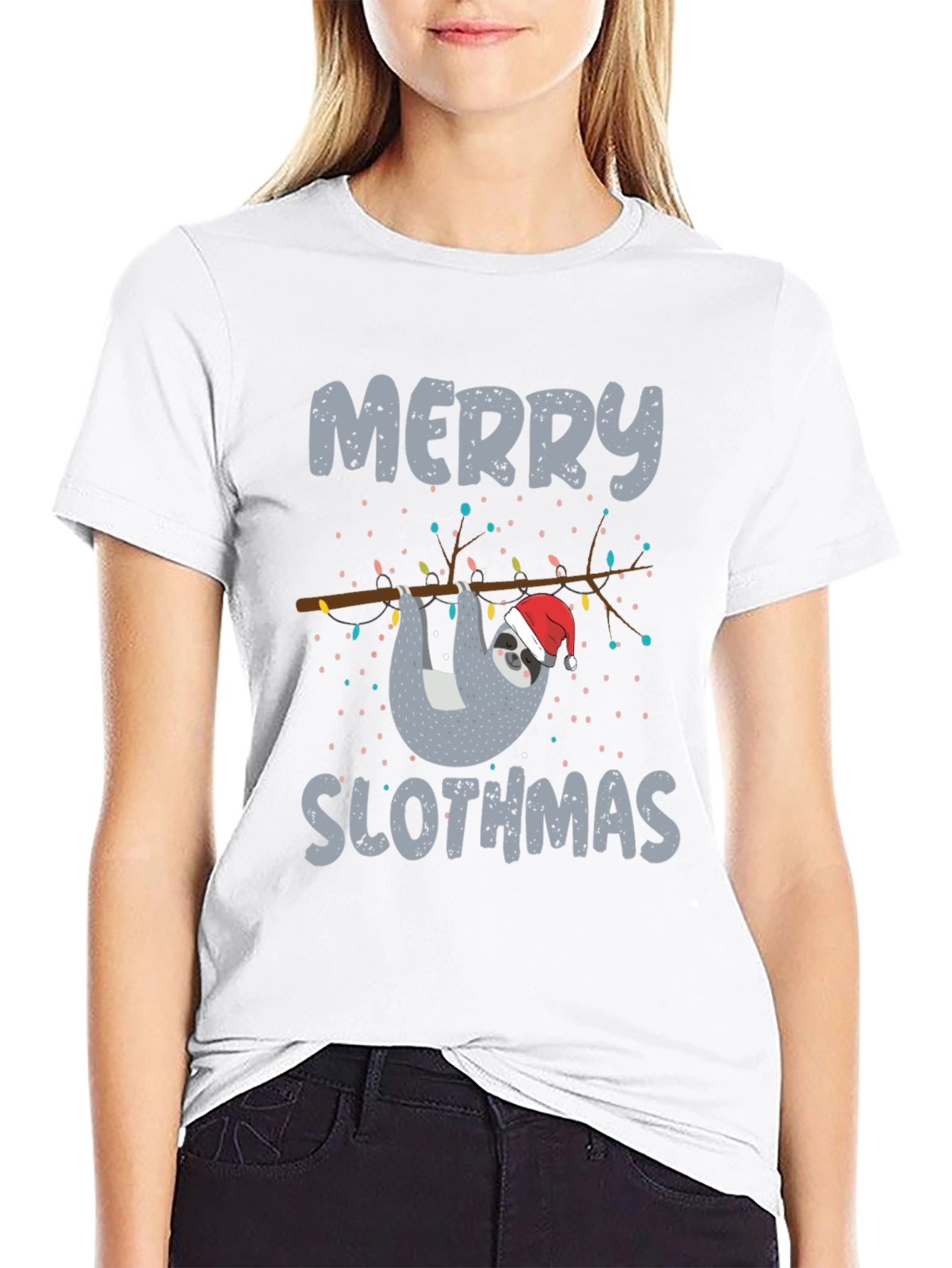 Merry Slothmas T-Shirt - Christmas Sloth Tee