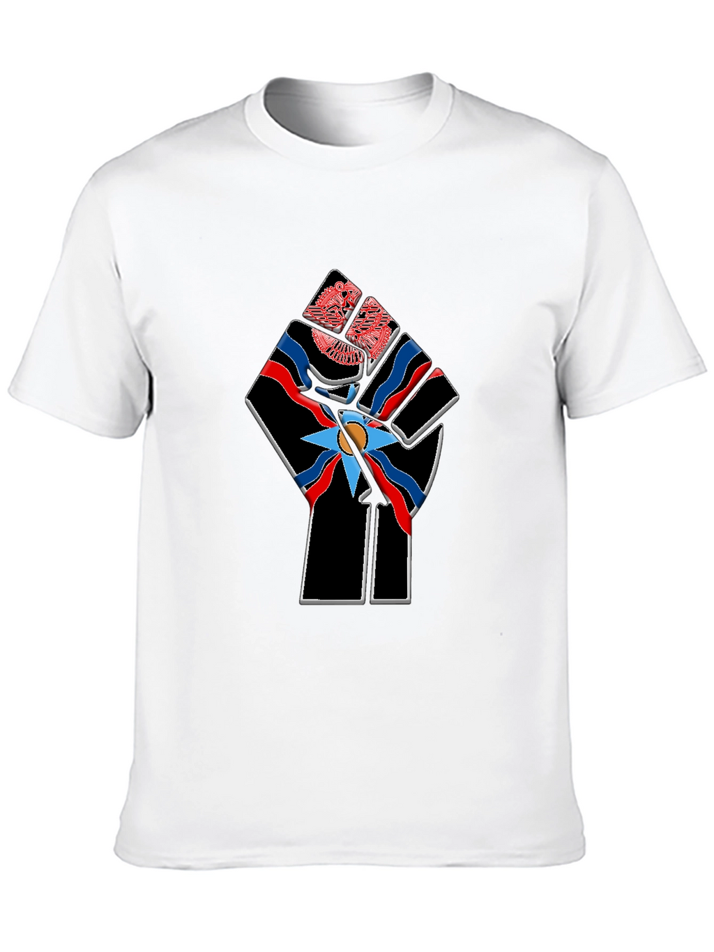 Assyrian Flag Fist Graphic Tee