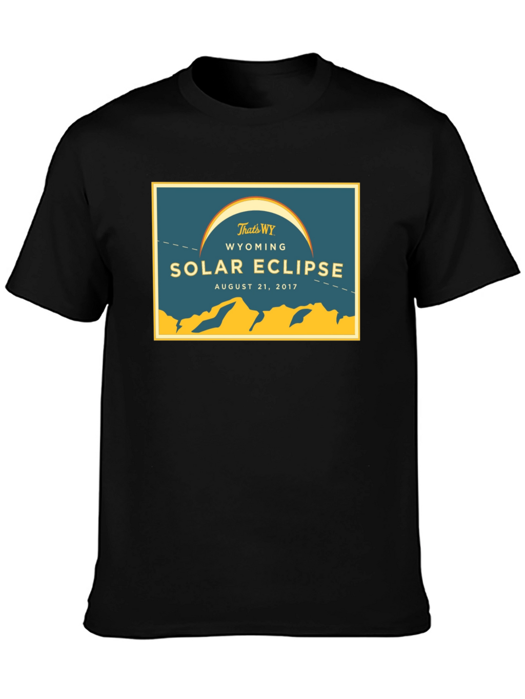 Wyoming Solar Eclipse August 21 2017 Black T-Shirt