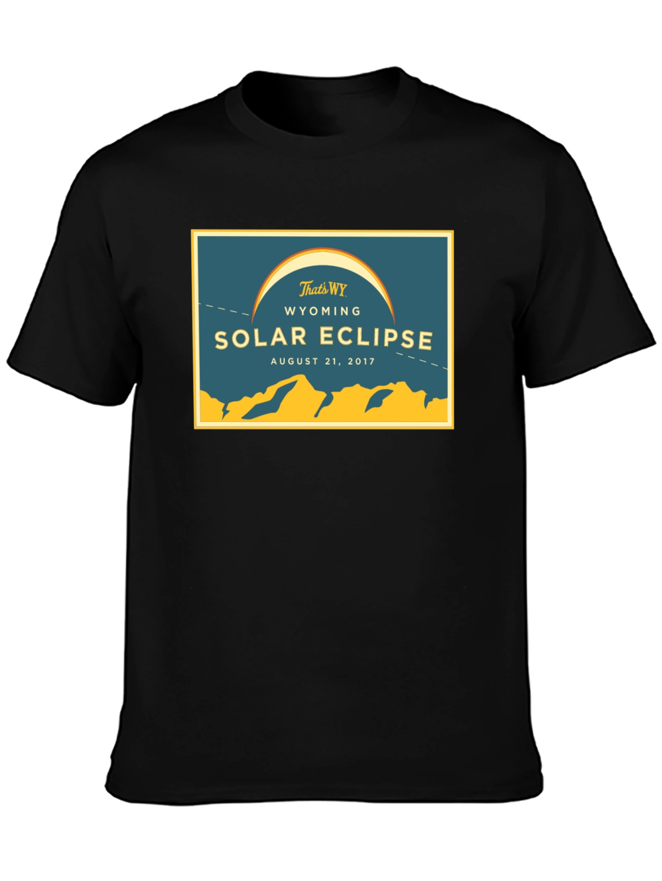 Wyoming Solar Eclipse August 21 2017 Black T-Shirt